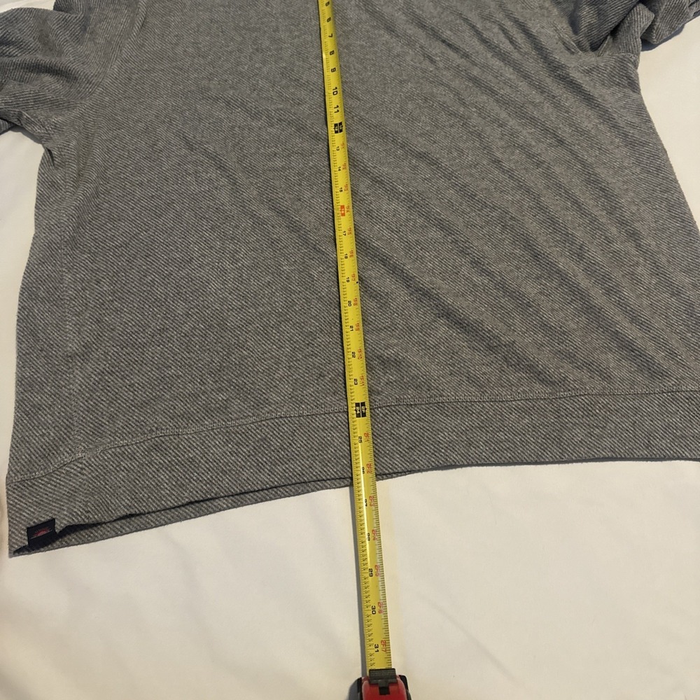 Faherty 1/4 Zip Legend Sweater Pullover XXL Mens Gray Bias Striped Preppy - Picture 5 of 7